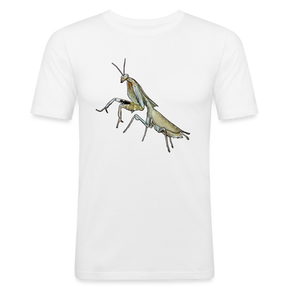 Männer Slim Fit T-Shirt Deroplatys truncata female - weiß