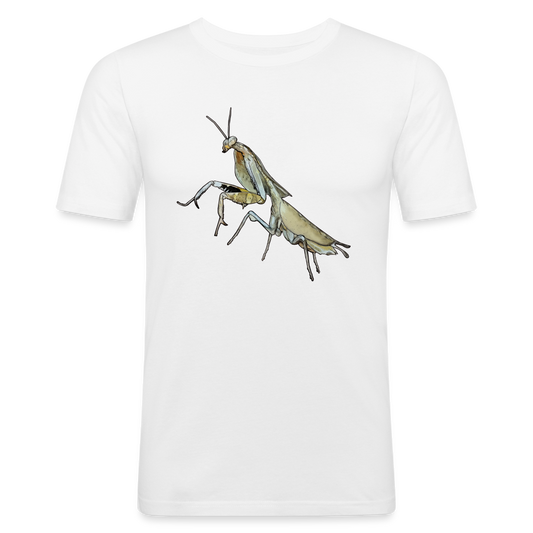 Männer Slim Fit T-Shirt Deroplatys truncata female - weiß