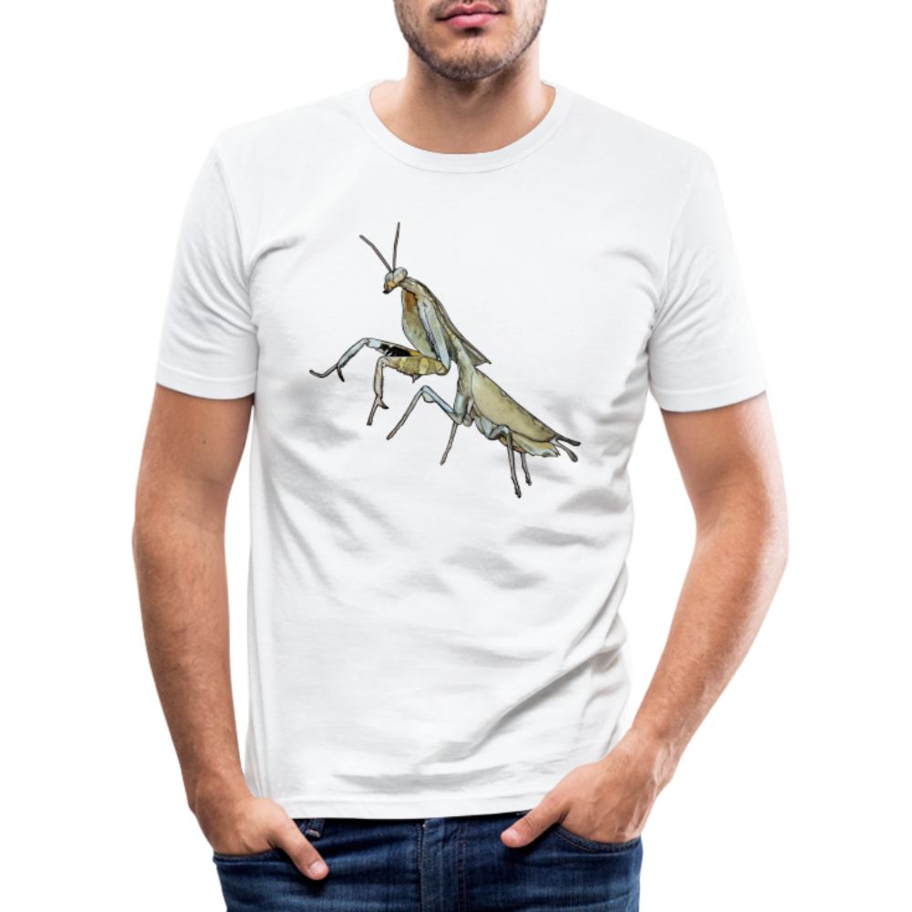 Männer Slim Fit T-Shirt Deroplatys truncata female - weiß