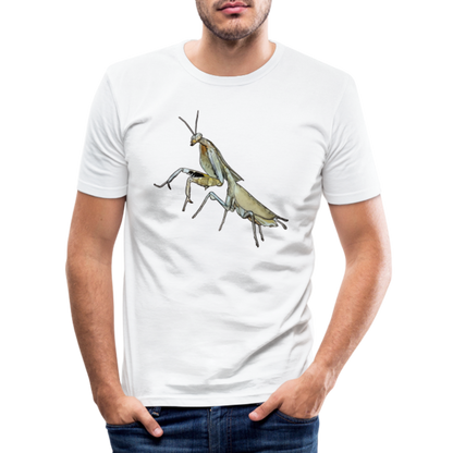 Männer Slim Fit T-Shirt Deroplatys truncata female - weiß