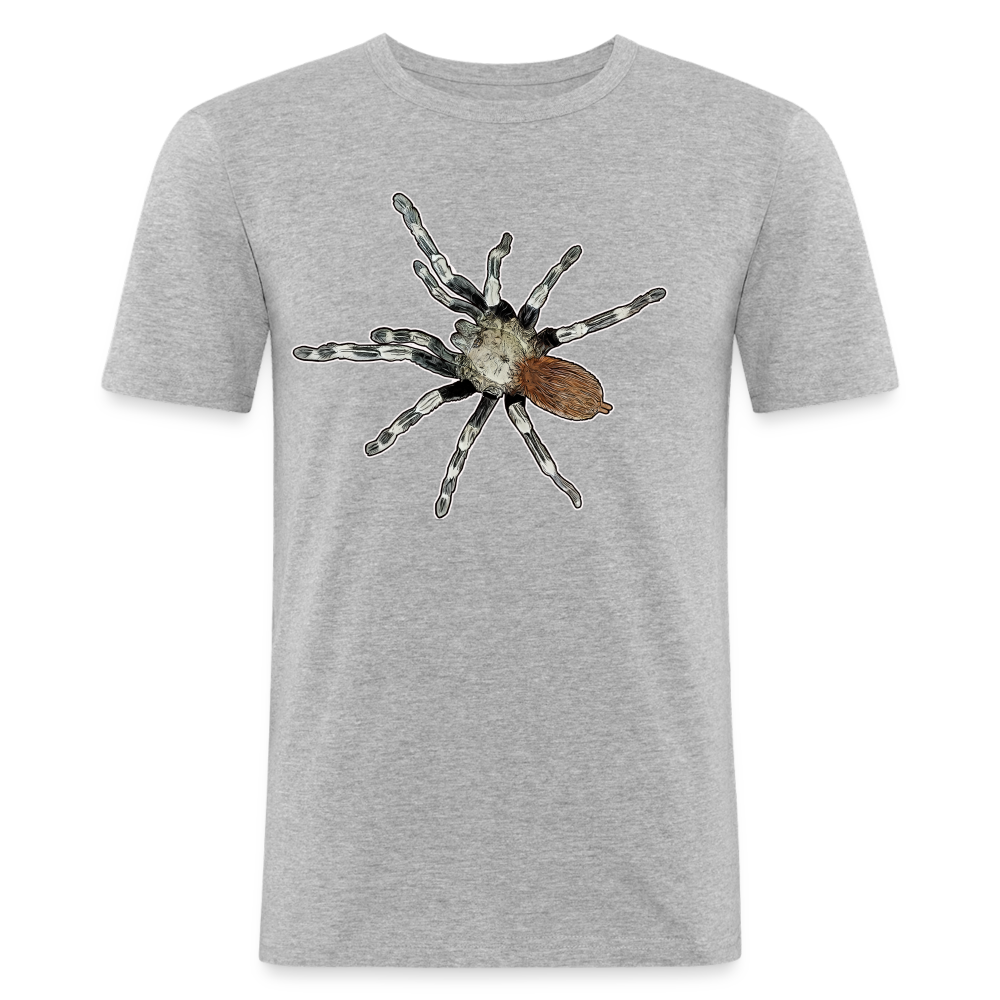 Männer Slim Fit T-Shirt Nhandu chromatus - Grau meliert