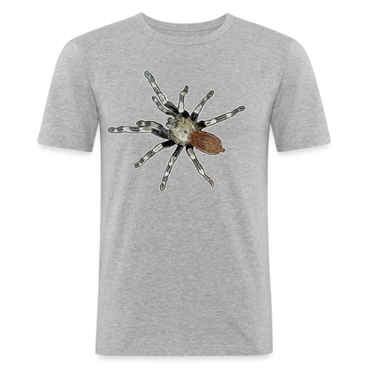 Männer Slim Fit T-Shirt Nhandu chromatus - Grau meliert