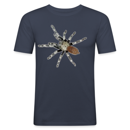 Männer Slim Fit T-Shirt Nhandu chromatus - Navy