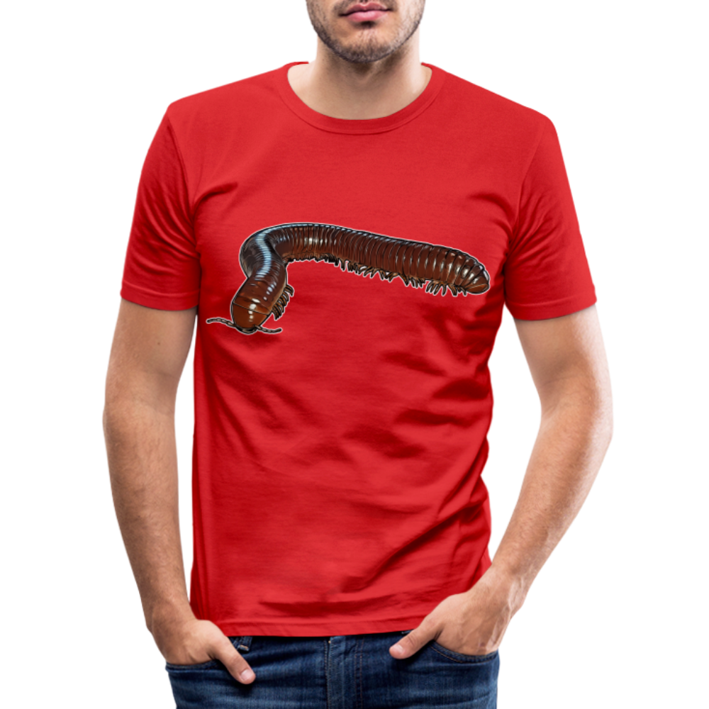 Männer Slim Fit T-Shirt Ophistreptus guineensis - Rot