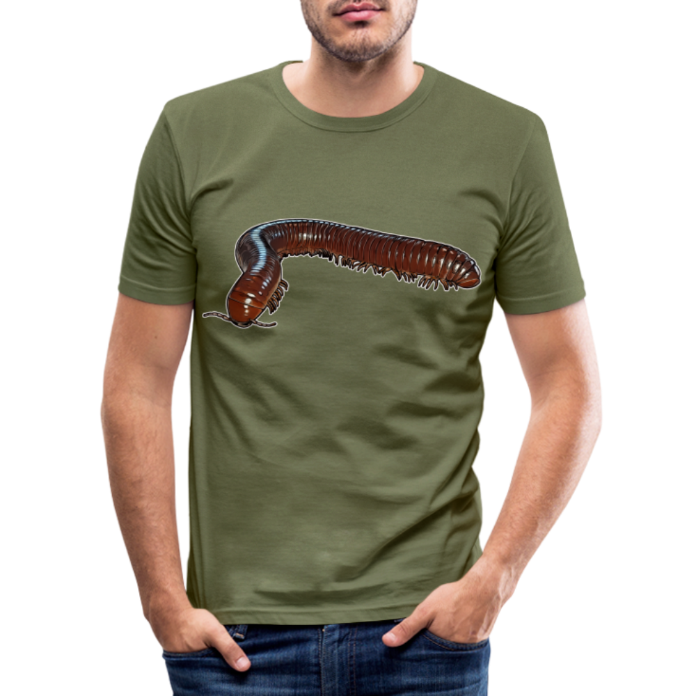 Männer Slim Fit T-Shirt Ophistreptus guineensis - khaki Grün