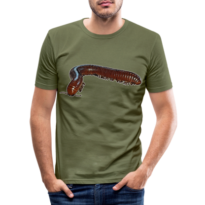 Männer Slim Fit T-Shirt Ophistreptus guineensis - khaki Grün