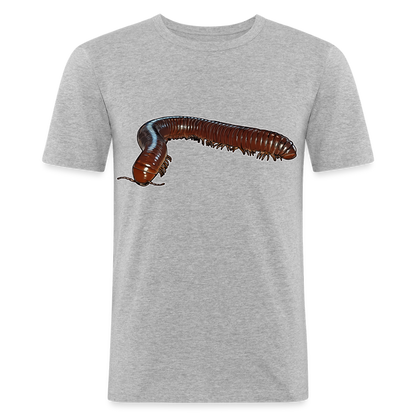 Männer Slim Fit T-Shirt Ophistreptus guineensis - Grau meliert