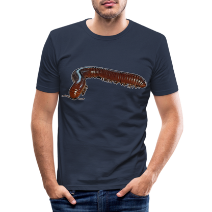 Männer Slim Fit T-Shirt Ophistreptus guineensis - Navy