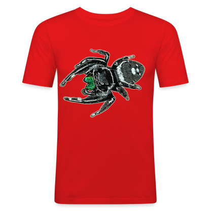 Männer Slim Fit T-Shirt Phidippus regius White Bahamas male - Rot