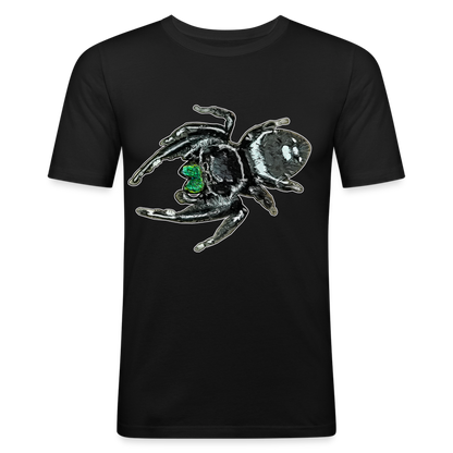 Männer Slim Fit T-Shirt Phidippus regius White Bahamas male - Schwarz