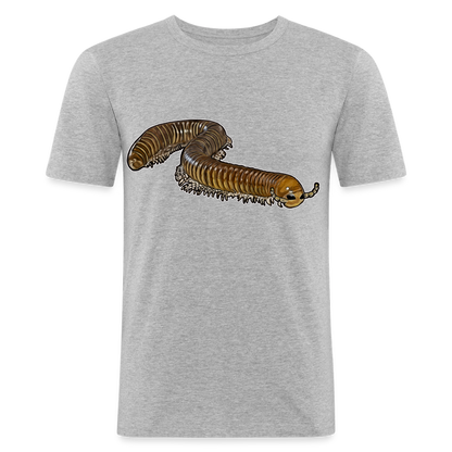 Männer Slim Fit T-Shirt Telodeinopus aoutii - Grau meliert