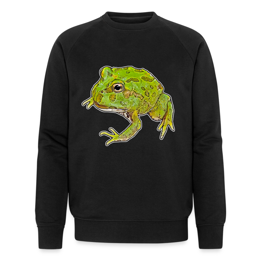 Männer Stanley & Stella Bio-Sweatshirt Ceratophrys cranwelli Peppermint Blue - Schwarz