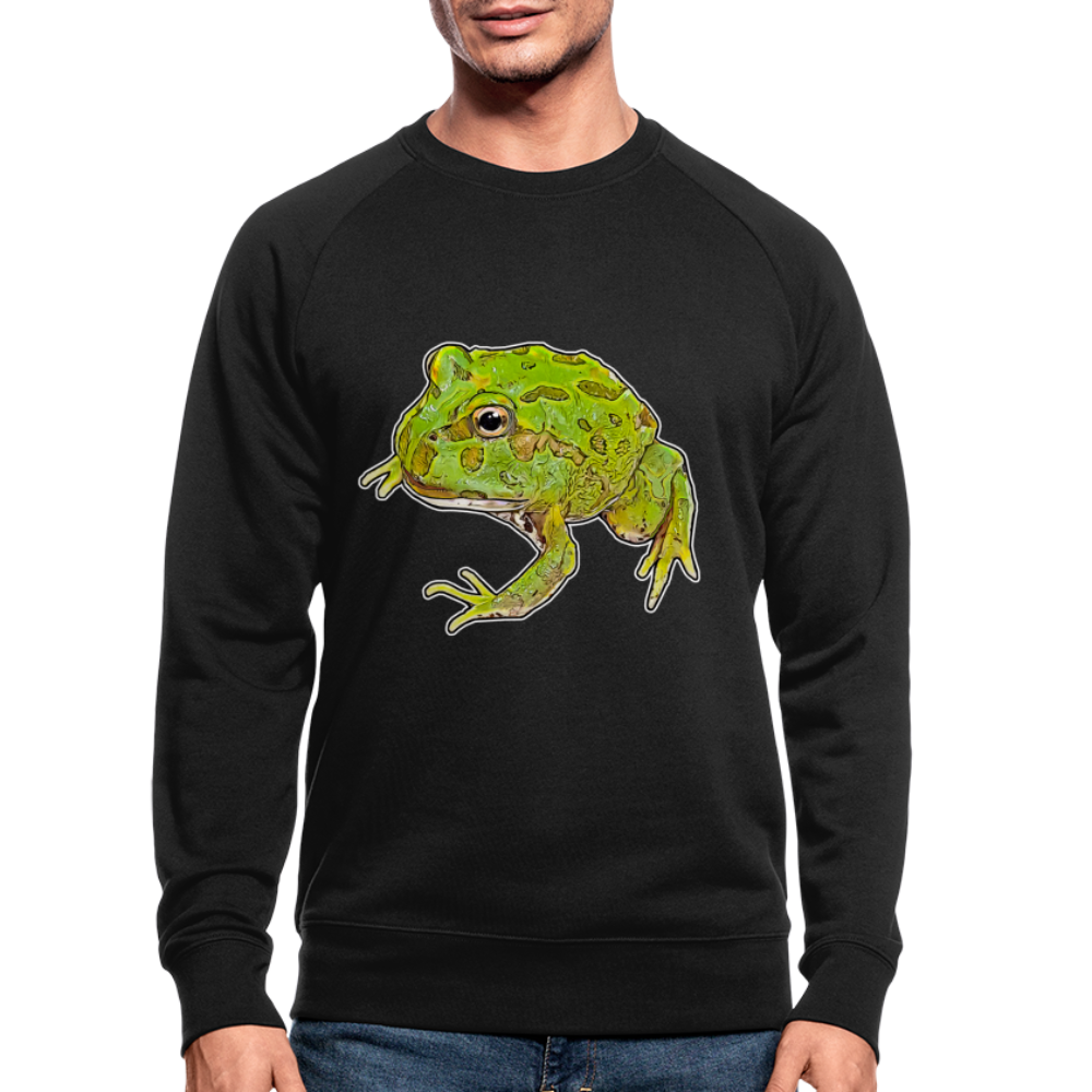 Männer Stanley & Stella Bio-Sweatshirt Ceratophrys cranwelli Peppermint Blue - Schwarz