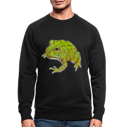 Männer Stanley & Stella Bio-Sweatshirt Ceratophrys cranwelli Peppermint Blue - Schwarz