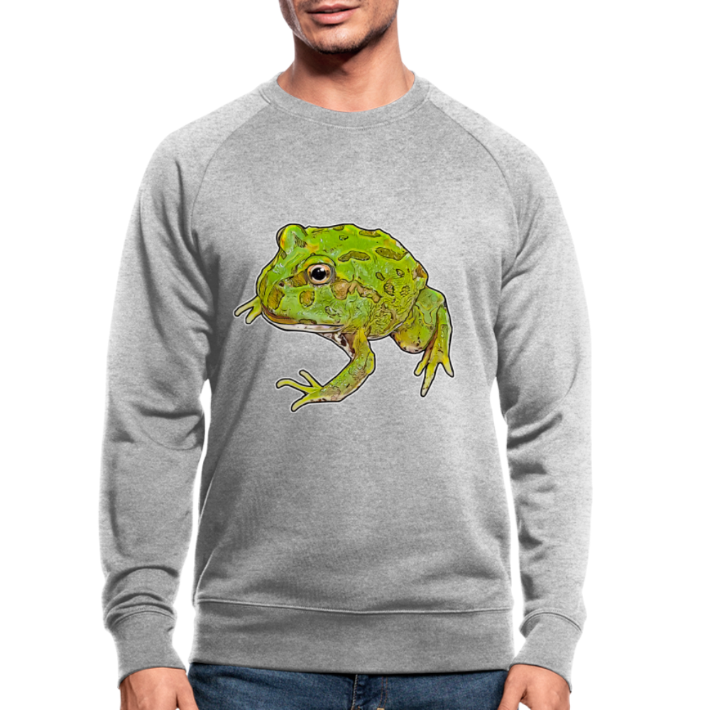 Männer Stanley & Stella Bio-Sweatshirt Ceratophrys cranwelli Peppermint Blue - Grau meliert