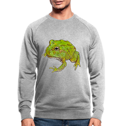 Männer Stanley & Stella Bio-Sweatshirt Ceratophrys cranwelli Peppermint Blue - Grau meliert