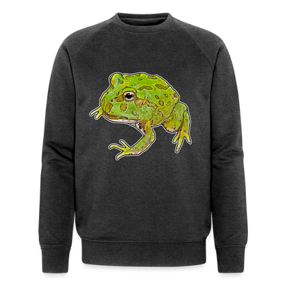 Männer Stanley & Stella Bio-Sweatshirt Ceratophrys cranwelli Peppermint Blue - Dunkelgrau meliert