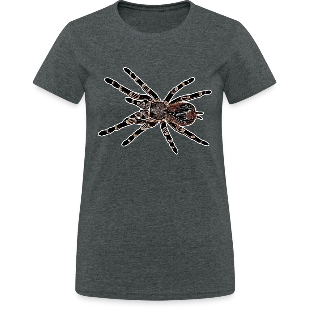 Frauen Gildan Heavy T-Shirt Acanthoscurria geniculata - Dunkelgrau meliert