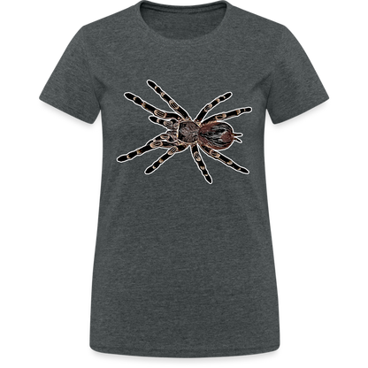 Frauen Gildan Heavy T-Shirt Acanthoscurria geniculata - Dunkelgrau meliert