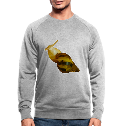 Männer Stanley & Stella Bio-Sweatshirt Achatina reticulata Low Poly - Grau meliert