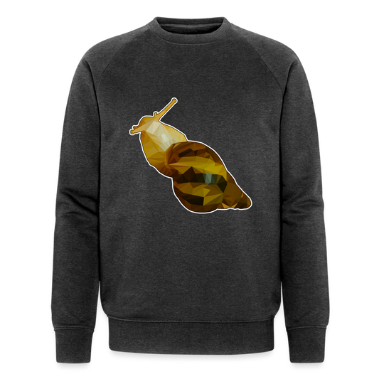 Männer Stanley & Stella Bio-Sweatshirt Achatina reticulata Low Poly - Dunkelgrau meliert