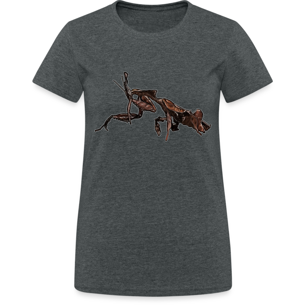 Frauen Gildan Heavy T-Shirt Phyllocrania paradoxa female 2 - Dunkelgrau meliert