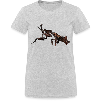 Frauen Gildan Heavy T-Shirt Phyllocrania paradoxa female 2 - Grau meliert