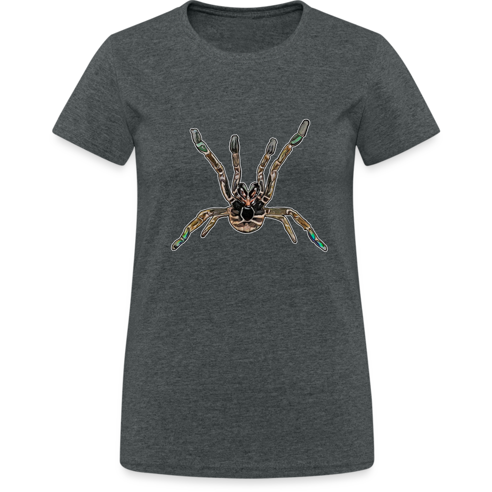Frauen Gildan Heavy T-Shirt Pterinochilus murinus tcf - Dunkelgrau meliert