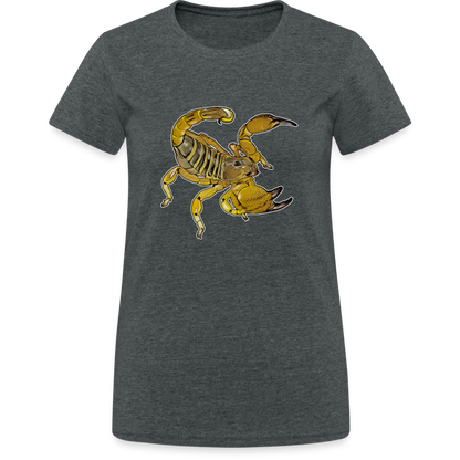 Frauen Gildan Heavy T-Shirt Scorpio maurus palmatus - Dunkelgrau meliert