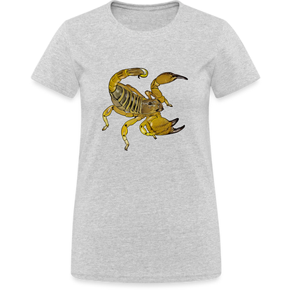 Frauen Gildan Heavy T-Shirt Scorpio maurus palmatus - Grau meliert
