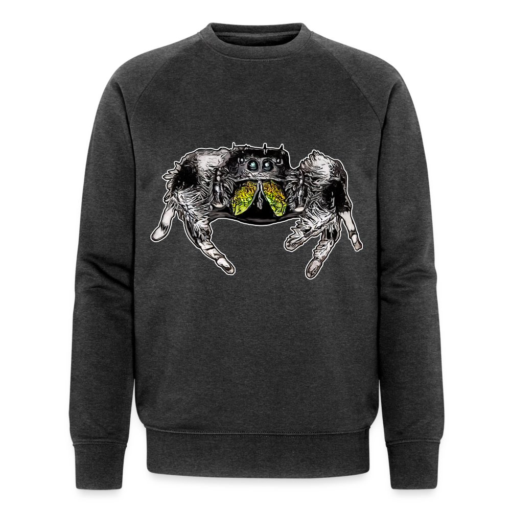 Männer Stanley & Stella Bio-Sweatshirt Phidippus regius Rastafari male - Dunkelgrau meliert