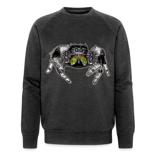 Männer Stanley & Stella Bio-Sweatshirt Phidippus regius Rastafari male - Dunkelgrau meliert