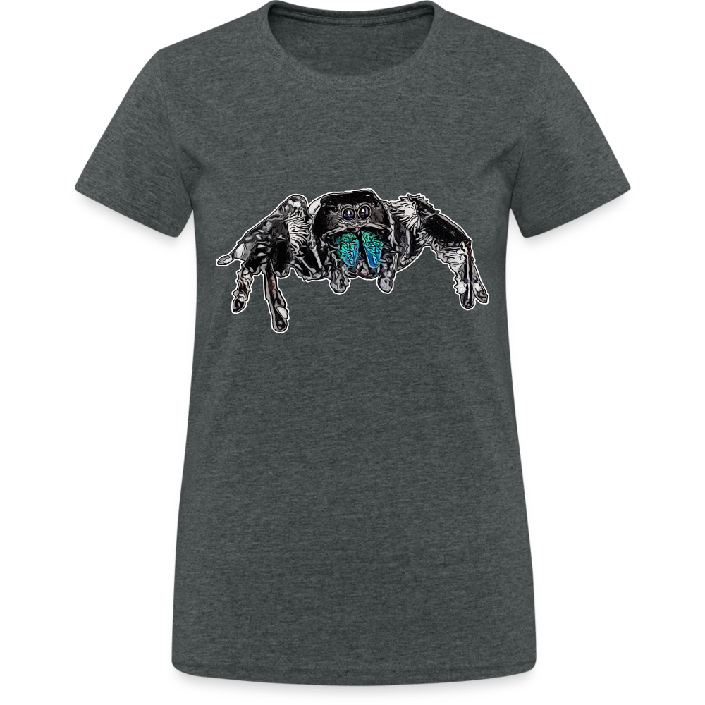 Frauen Gildan Heavy T-Shirt - Dunkelgrau meliert