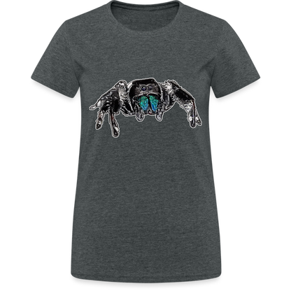 Frauen Gildan Heavy T-Shirt - Dunkelgrau meliert