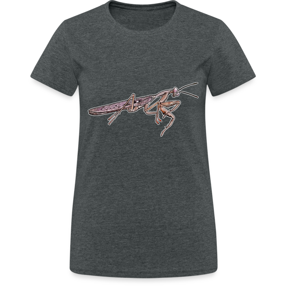 Frauen Gildan Heavy T-Shirt Rhombodera kirbyi male - Dunkelgrau meliert