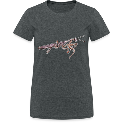 Frauen Gildan Heavy T-Shirt Rhombodera kirbyi male - Dunkelgrau meliert
