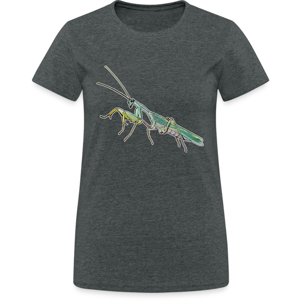 Frauen Gildan Heavy T-Shirt Sphodromantis lineola male - Dunkelgrau meliert