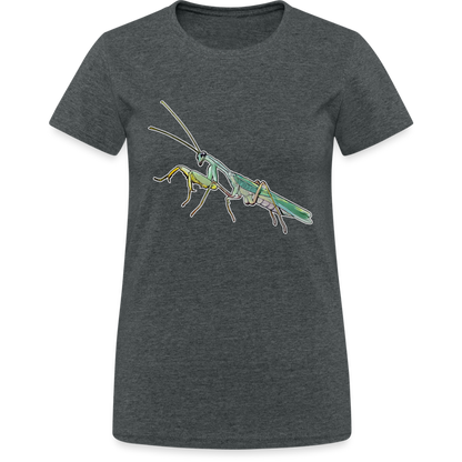 Frauen Gildan Heavy T-Shirt Sphodromantis lineola male - Dunkelgrau meliert