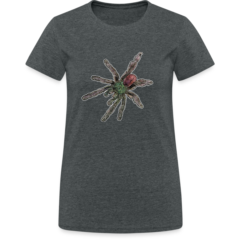 Frauen Gildan Heavy T-Shirt Caribena versicolor - Dunkelgrau meliert