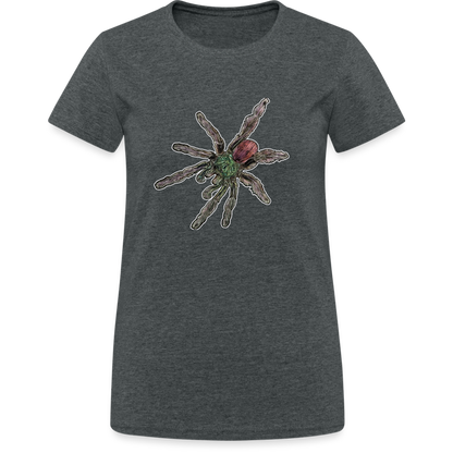 Frauen Gildan Heavy T-Shirt Caribena versicolor - Dunkelgrau meliert