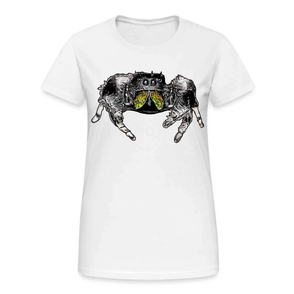 Frauen Gildan Heavy T-Shirt Phidippus regius Rastafari male - weiß