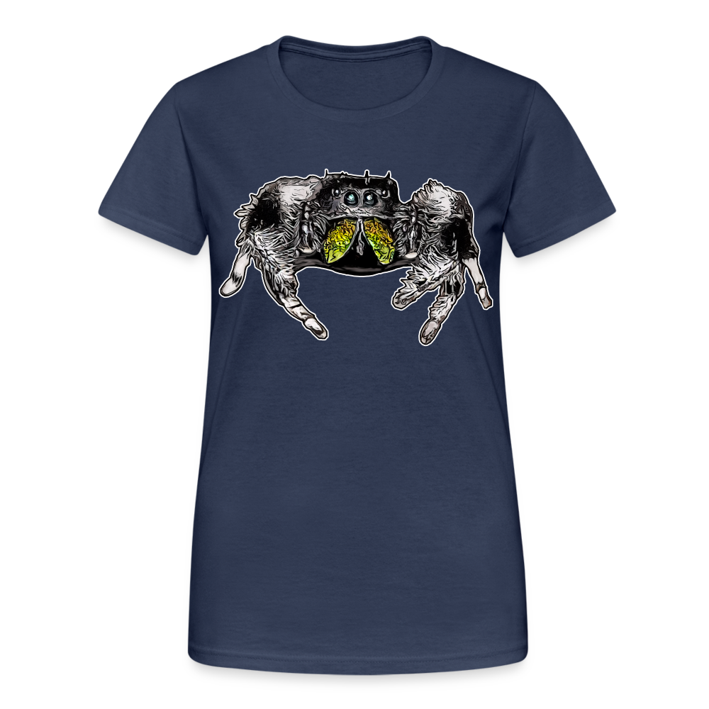 Frauen Gildan Heavy T-Shirt Phidippus regius Rastafari male - Navy