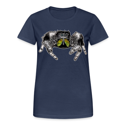 Frauen Gildan Heavy T-Shirt Phidippus regius Rastafari male - Navy