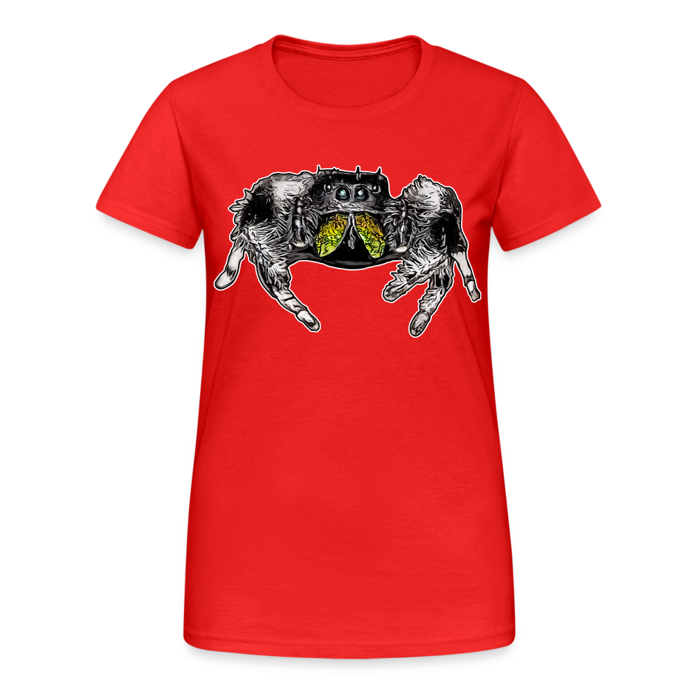 Frauen Gildan Heavy T-Shirt Phidippus regius Rastafari male - Rot