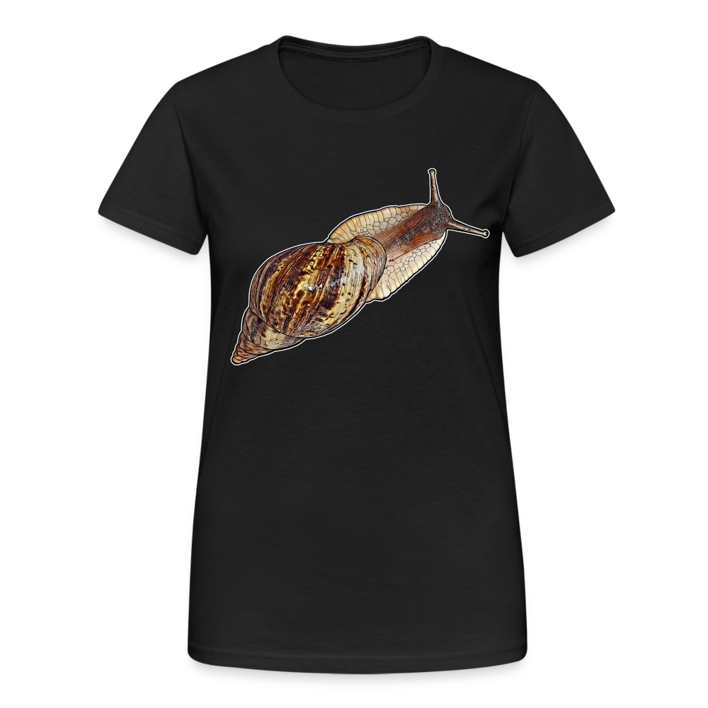Frauen Gildan Heavy T-Shirt Achatina reticulata wildfarben - Schwarz