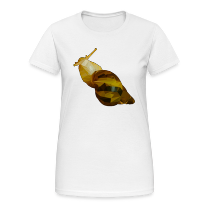 Frauen Gildan Heavy T-Shirt Achatina reticulata Low Poly - weiß