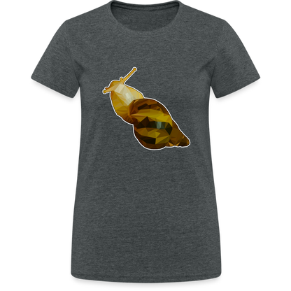 Frauen Gildan Heavy T-Shirt Achatina reticulata Low Poly - Dunkelgrau meliert