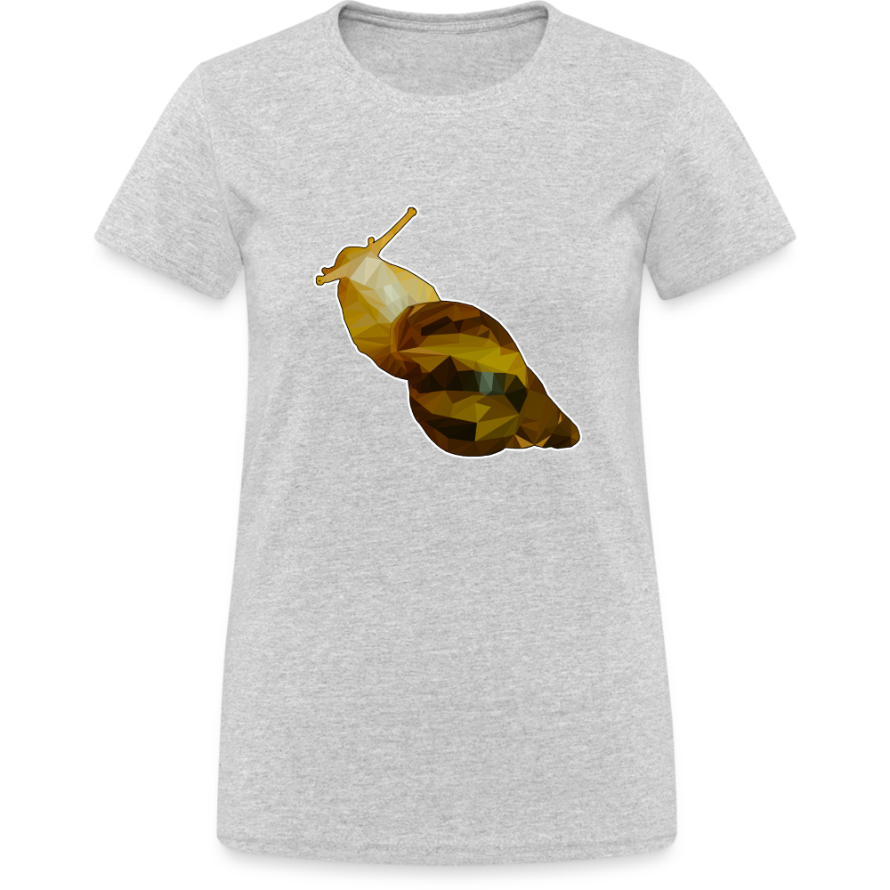 Frauen Gildan Heavy T-Shirt Achatina reticulata Low Poly - Grau meliert