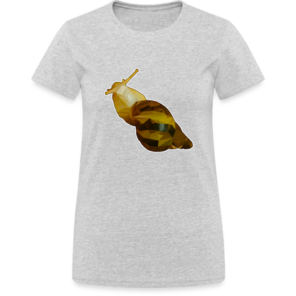 Frauen Gildan Heavy T-Shirt Achatina reticulata Low Poly - Grau meliert