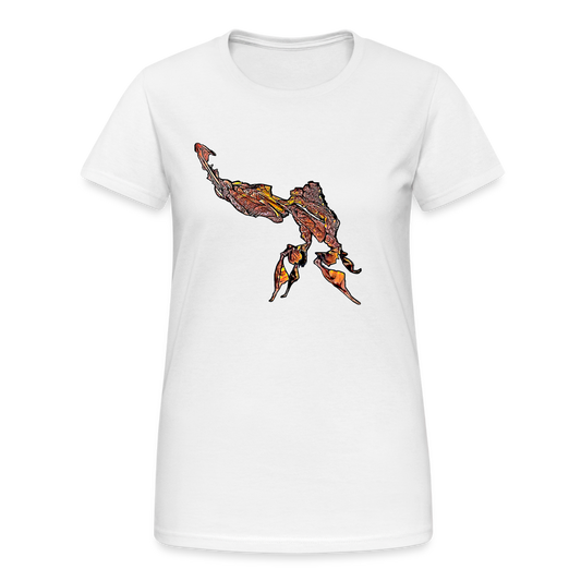 Frauen Gildan Heavy T-Shirt Phyllocrania paradoxa male - weiß